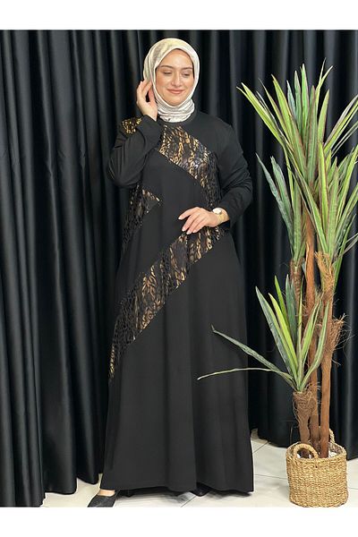 Butik büyük beden Viscose Combed Cotton Dress