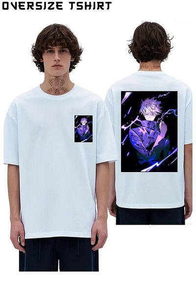 ZOKAWEAR Jujutsu Kaisen Satoru Gojo (Sensei̇3) Back Printed Oversize T-Shirt