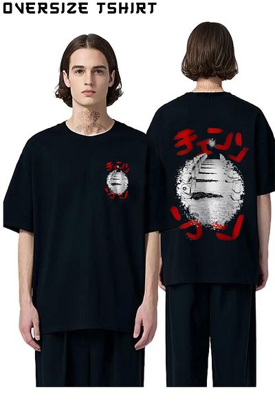 ZOKAWEAR Chainsaw Man Astronaut Custom 2 Back Printed Oversize T-Shirt