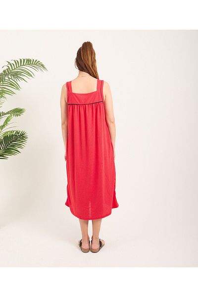 AYSUN TEKSTİL Quality Pocketed Strappy Home & Beach Dress