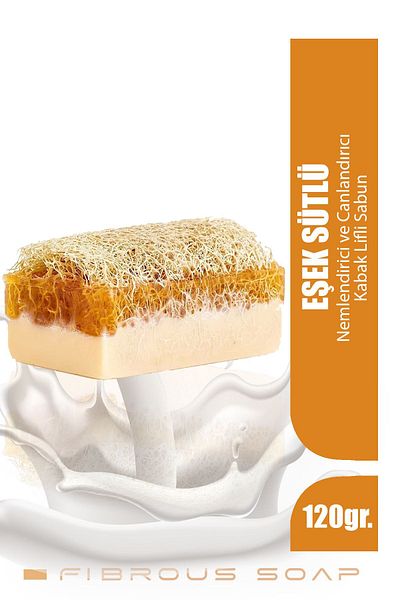 Motto Plus Professional صابون حليب الحمار المرطب من ألياف اليقطين الطبيعية - 120 جرام