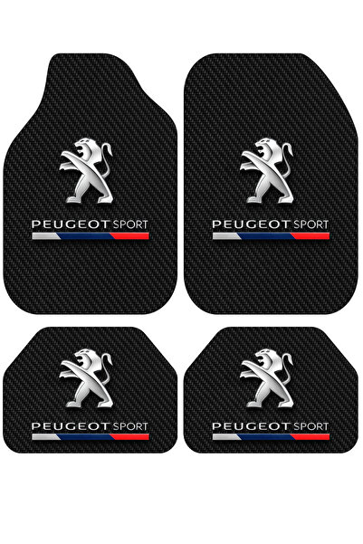 Artızon Peugeot Sport Dekoratif Desenli Oto Paspas Takımı Tüm Modellere Uyumlu Universal Kesim