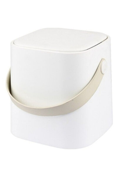 Olomo 4L Mini Tezgah Üstü Çöp Kovası,Deri Tutma Saplı Şık Tasarım, Mutfak,Ban...