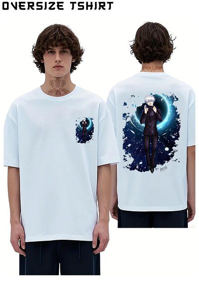 ZOKAWEAR Jujutsu Kaisen Satoru Gojo (Sensei̇) V2 Back Printed Oversize T-Shirt