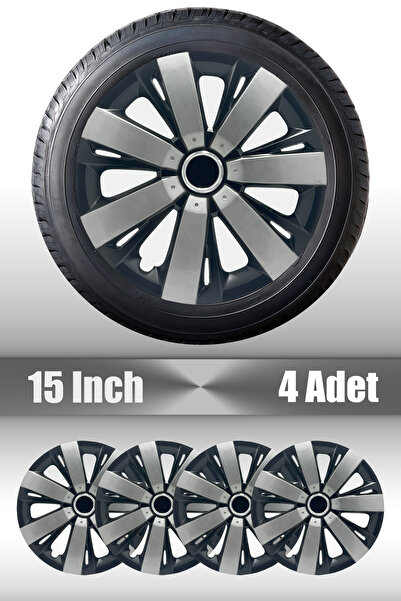 FRWY Ford Courier Connect Tourneo 15" inç Uyumlu 4 Adet 1 Takım Gri Siyah Jan...
