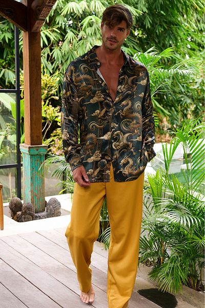 Dear Deer Mustard Palazzo Trousers