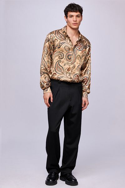 Dear Deer Black Palazzo Trousers