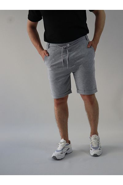 mw memowear Συμπαγές βαμβακερό χτενισμένο σορτς με διπλό πόδι