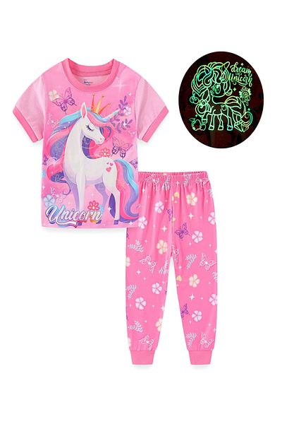 Babyqlo Royal Unicorn with Butterfly Crown Pajama Set