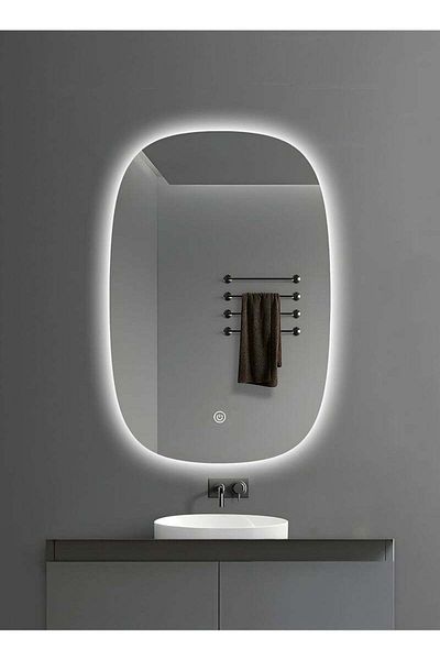 Taimi LED Bathroom Mirror with Smart Touch Control Vanity Mirror with 3 Adjustable Temperatures 80x60cm
