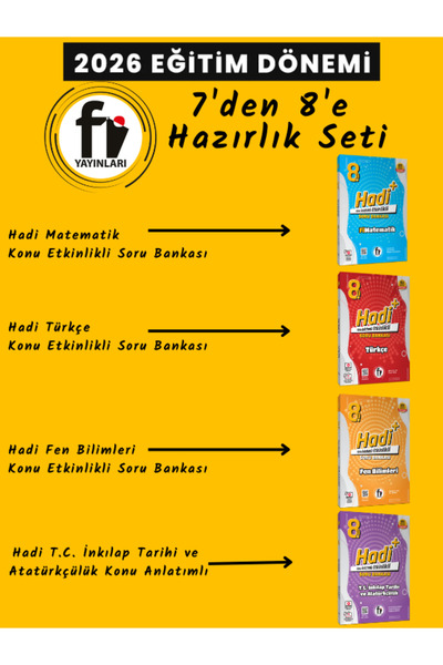 Fi Yayınları 2025-2026 7'den 8'e HAZIRLIK SETİ