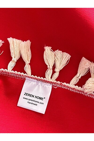 Zeren Home Liquid Proof Round Tablecloth with Fringe Tassel Detail