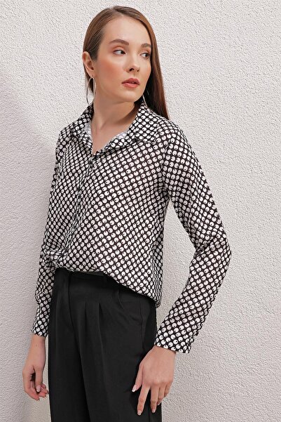 MODAMAİSA Lightweight Draped Satin Shirt - Y.White