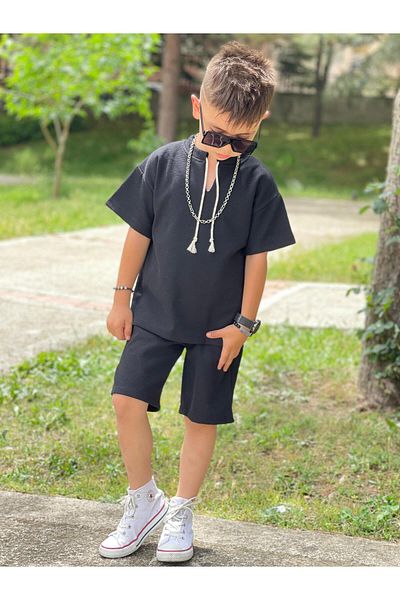 ALPİDS Boy's Waffle Suit with Ip Detail