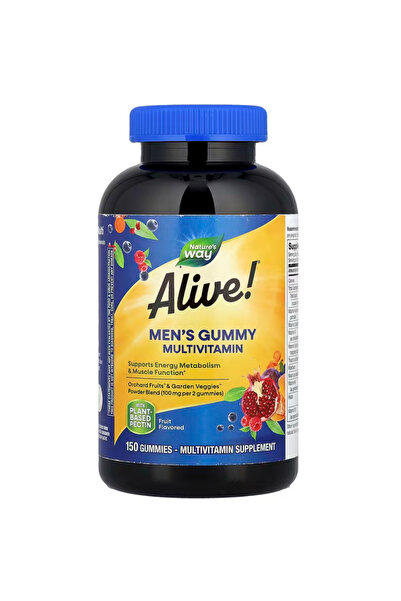 Nature's Way , Alive! Men's Gummy Multivitamin, Fruit, 150 Gummies