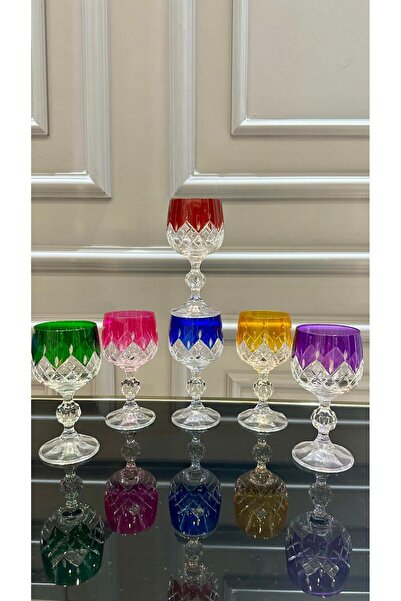 Bohemia KRISTAL Renkli Kahve Yanı Su bardağı