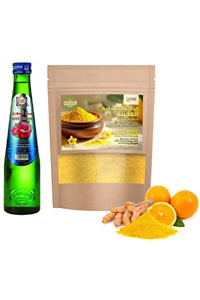 clenz دلكة سودانية رائعة لتقشير الوجه والجسم بماء الورد - ٥٠٠ غرام