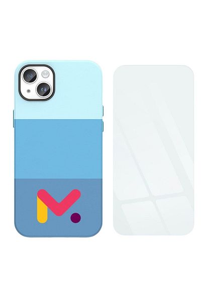 Evelise Protective case with reinforced edges for Iphone 14 Pro, Eco-leather and 9H Protective Film