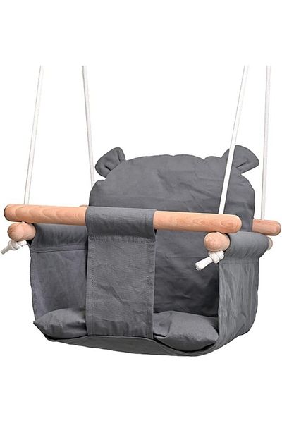 zola Swing for children, garden or your home, safety belt, maximum load 25 kg, gray