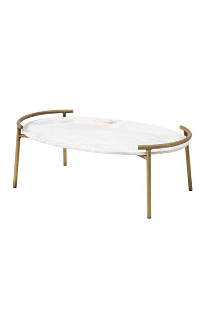 MUVA Concept Tessaro Modern Mermer Metal Orta Sehpa