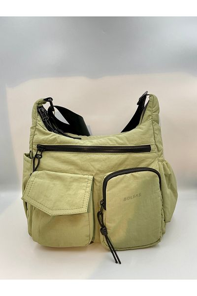 seyyah Multi-Pocket Water Resistant Parachute Fabric Medium Shoulder Bag