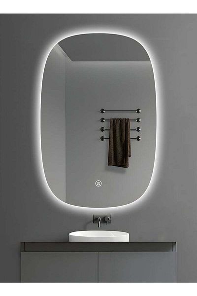 Taimi LED Bathroom Mirror Smart Touch Control 3 Adjustable Lighting Temperatures for Bathroom 90x70cm