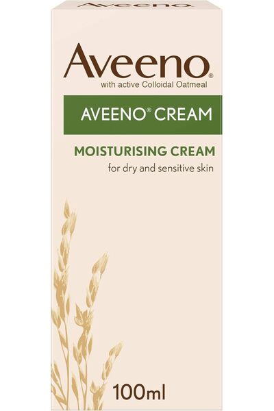 AVEENO كريم مرطب (1 × 100 مل)، لوشن مغذي للجسم مع دقيق الشوفان الغروي المرطب، كامل