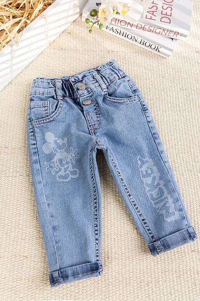 Babymod Figured Denim Cotton Stylish Jeans Baby Girl Pants