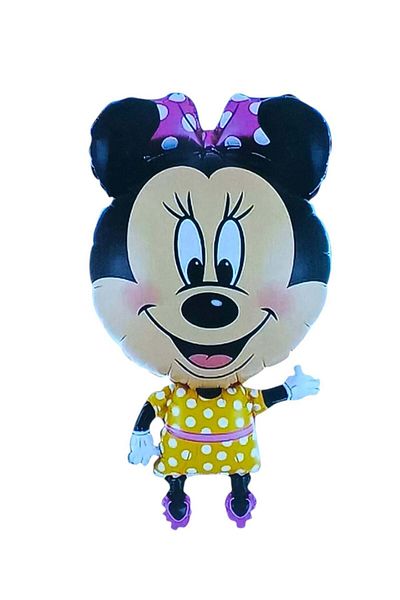 Party and Story Gold foil balloon in Minnie Moose shape