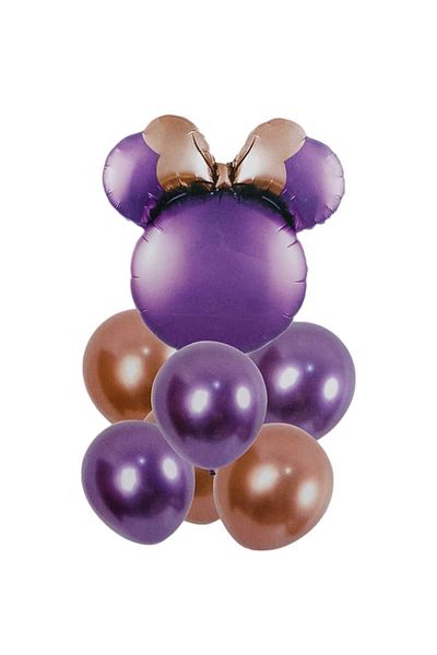 Party and Story 5pcs chrome balloons set with 1pcs foil balloons