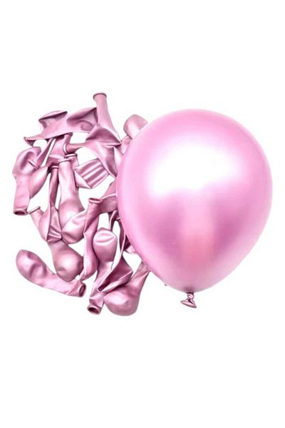 Party and Story Chrome balloon, 100 pieces, size 12 inches, light pink