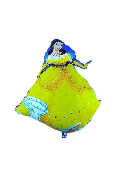 Party and Story Gold foil balloon in the shape of princesses, 2 pieces