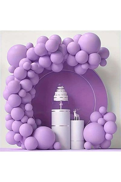 Party and Story 50 pieces, 5 inch balloon, mauve pastel color