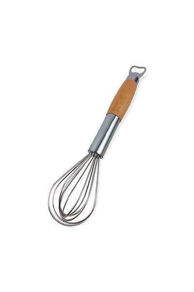 Transformacion Wooden Handle Whisk with Opener 304 Stainless Steel Egg and Sauce Whisk Whisk 721745