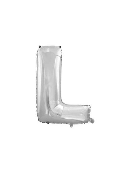 Party and Story Foil letter balloon, size 42 inches, silver color, 110 cm