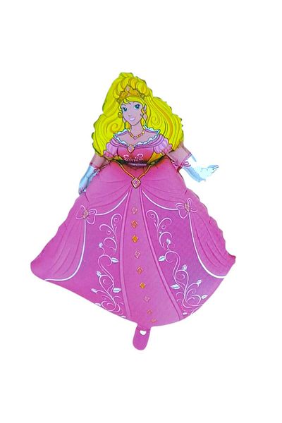Party and Story Gold foil balloon in the shape of princesses, 2 pieces