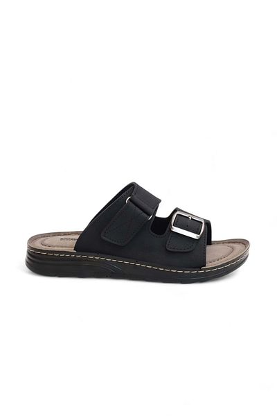 Konfores 2151 Πλήρης ανατομική σόλα με Velcro και πόρπη, ανδρικές παντόφλες συμβατές για καθημερινή, Umrah και Hajj