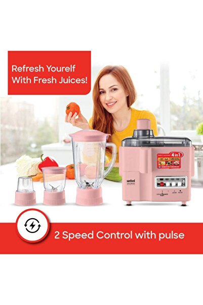 Sanford خلاط طعام متعدد الوظائف 4 في 1 من سانفورد، أسود