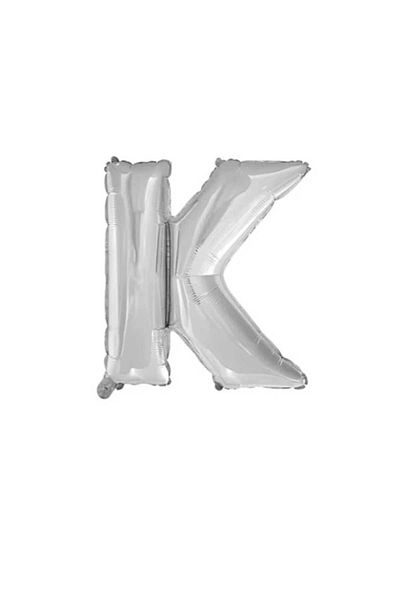 Party and Story Letter foil balloon, size 18 inches, silver color, 43 cm