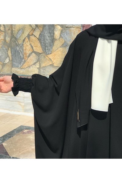 NAKŞİDİL Black Double Hijab Set