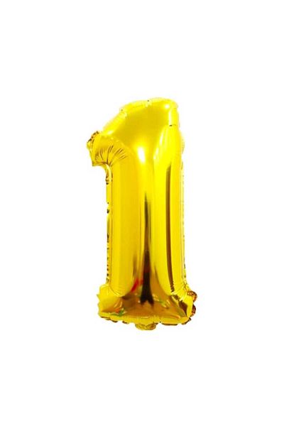 Party and Story Foil number balloon, 110cm, gold, 42 inches