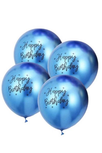 Party and Story Chrome Birthday Balloon 4pcs 12inch