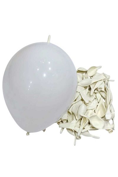 Party and Story Link balloon, white, 100 pieces(10 inch)