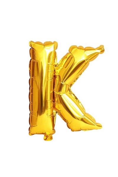 Party and Story Foil letter balloon, 32 inches, gold color, 80 cm