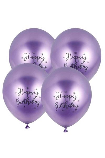 Party and Story Chrome Birthday Balloon 4pcs 12inch