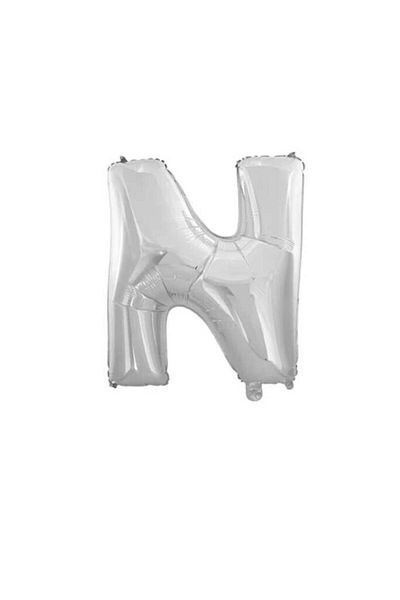 Party and Story Foil letter balloon, size 42 inches, silver color, 110 cm