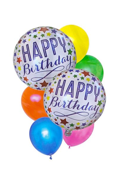 Party and Story Birthday balloon set, foil balloon and latex balloon 7pcs