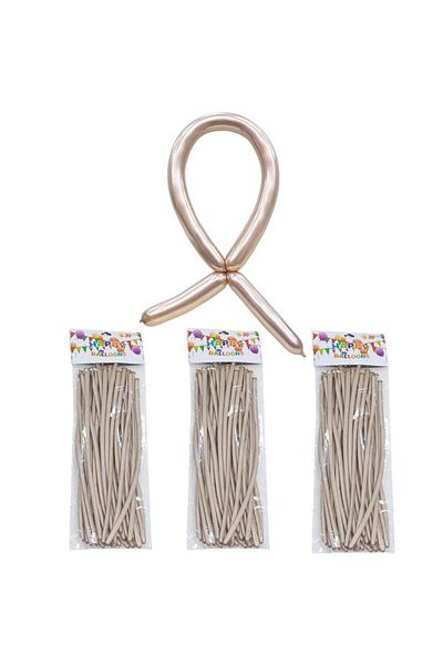 Party and Story 30pcs long copper chrome balloons