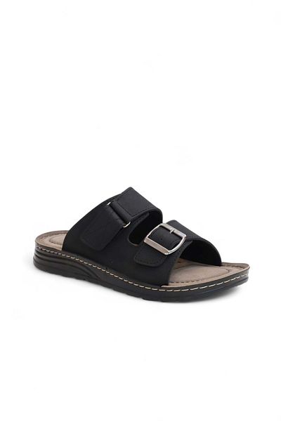 Konfores 2151 Πλήρης ανατομική σόλα με Velcro και πόρπη, ανδρικές παντόφλες συμβατές για καθημερινή, Umrah και Hajj