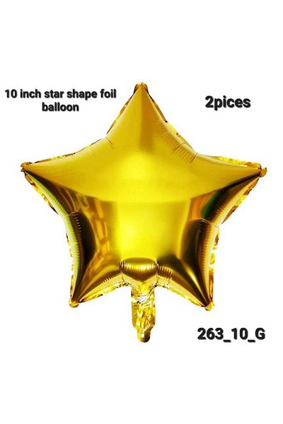 Party and Story 10 inch star foil balloon, 2pcs